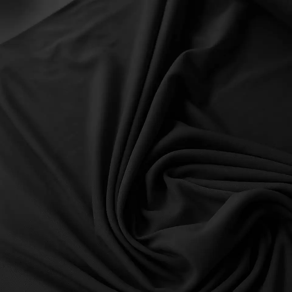Tecido Meia Malha PV Preto para Confecção de Camisetas e Pijamas, Material Antipilling, 3 Metros