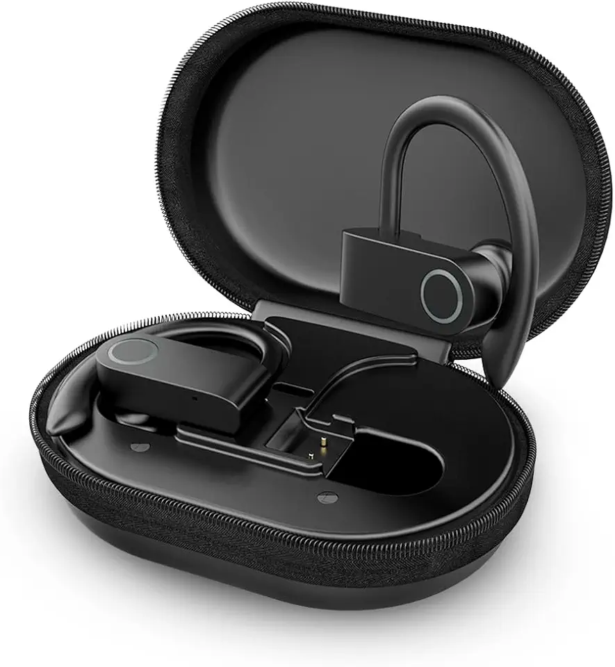 Fone de Ouvido Bluetooth 5.4, IPX5 à Prova D'Água, 45h de Bateria, Com Microfone Embutido, Design Esportivo, Ergonômico Ideal Para Esportes Corridas Atividades Físicas Videogame Android Premium