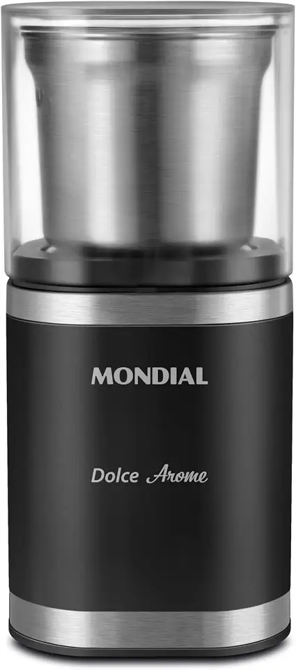 MONDIAL Moedor de Café Dolce Arome, Preto/Inox, 180W, 110V - MCF-01-BI