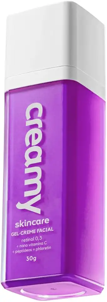 Creamy Skincare Gel-Creme Retinol 30g | Melhora Rugas Profundas, Uniformiza a Textura e o Tom da Pele, Normaliza a Espessura da Pele | Uso Noturno, Todos os Tipos de Pele