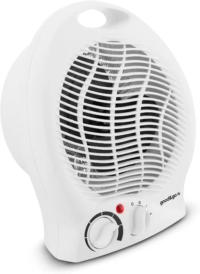 Good&Go Aquecedor Elétrico 220V Doméstico 2000W Portátil com Termostato e Proteção contra Superaquecimento