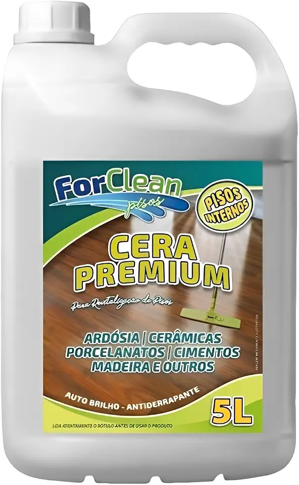 Cera Para Ardósia - Acrílica Premium 5 Litros - Alto Brilho e Efeito Antiderrapante - Impermeabilizante e Super Resistente para Pisos Frios e Porosos