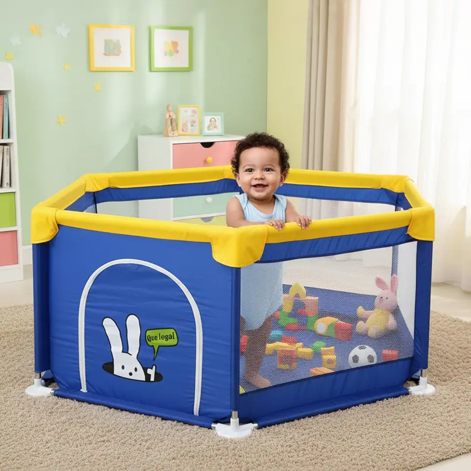 Cercadinho para Bebe Cercado para Bebê Cercadinho Infantil Chiqueirinho Bebe de Proteção Criança Grande Tamanho DOUBLE S (150 * 130cm)