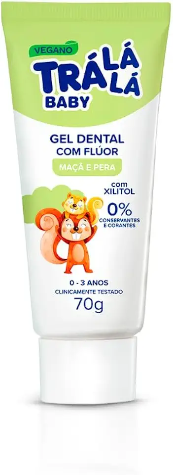 Gel Dental Trá Lá Lá Baby - Maçã e Pera (70g)