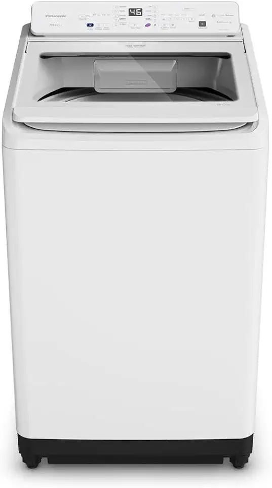 Panasonic NA-F190G1 Máquina de Lavar Top Load, Branco, Classe A, 115x64x72cm, 19Kg, Sistema Ciclone sem Agitador, Painel Digital, Ciclo Pet, Aço Inox (110V, Volts)