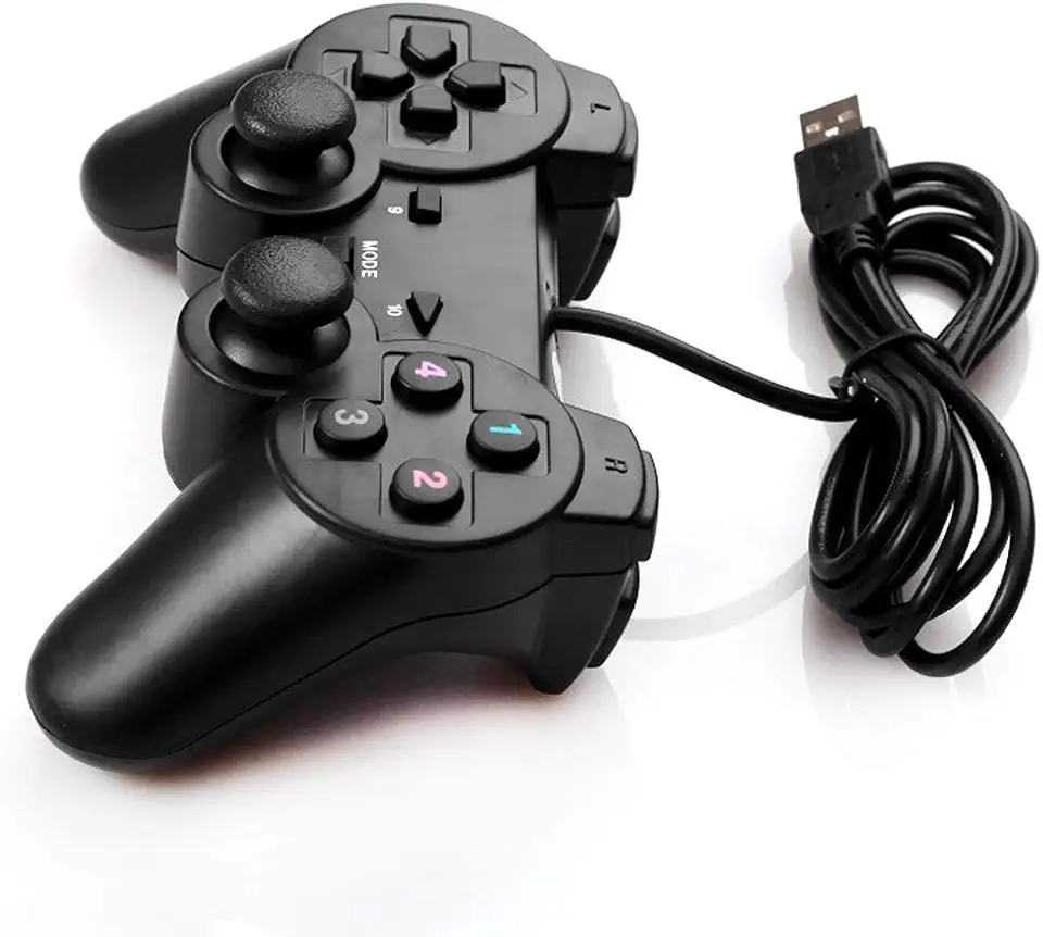 Joypad com fio USB 2.0 controle de jogo gamepad joystick para PC e laptop