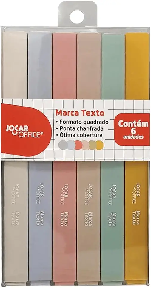 Marca Texto 6 Cores Quadrado Jocar Office