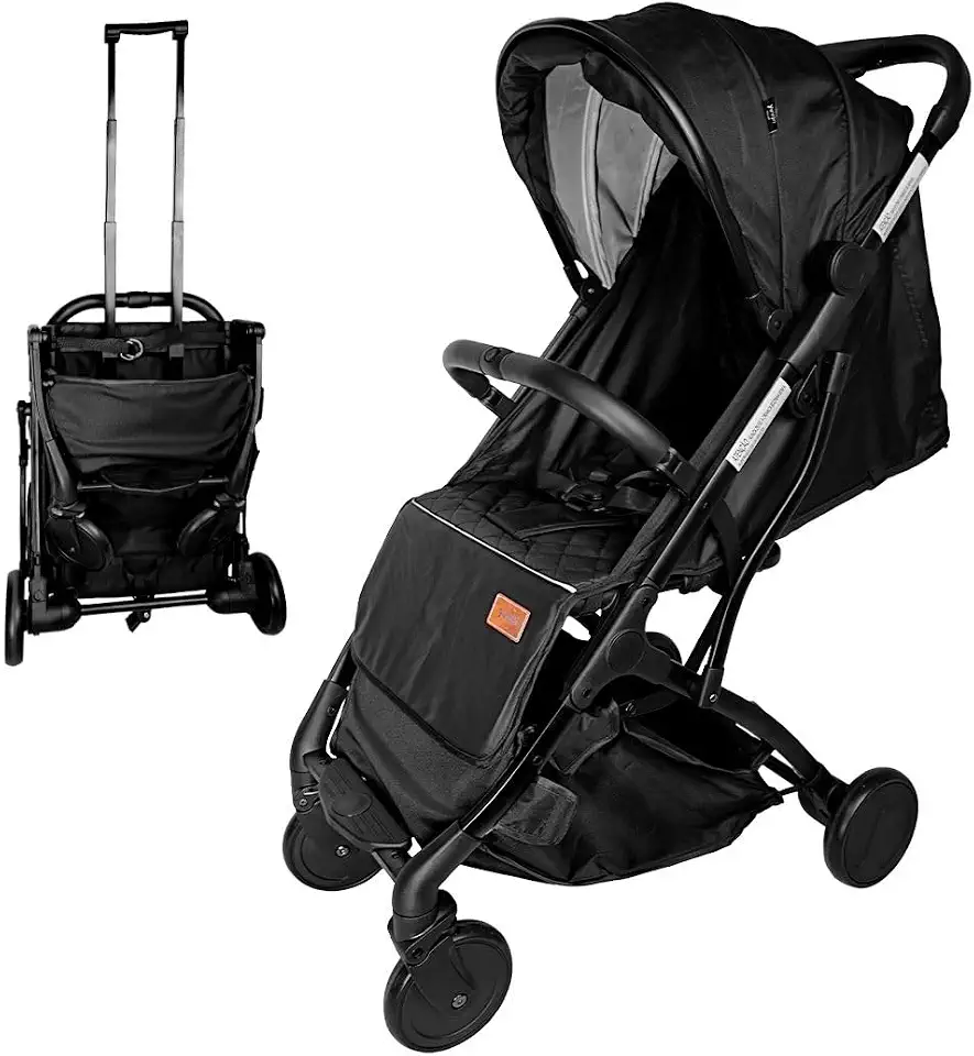 Carrinho De Bebê Portátil Para Viagem Aero Preto Yuupi