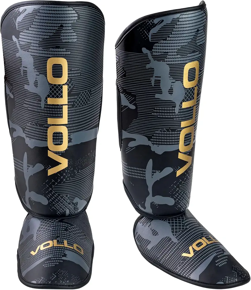 Protetor de Canela Caneleira Muay Thai Kickboxing G/GG PU Vollo