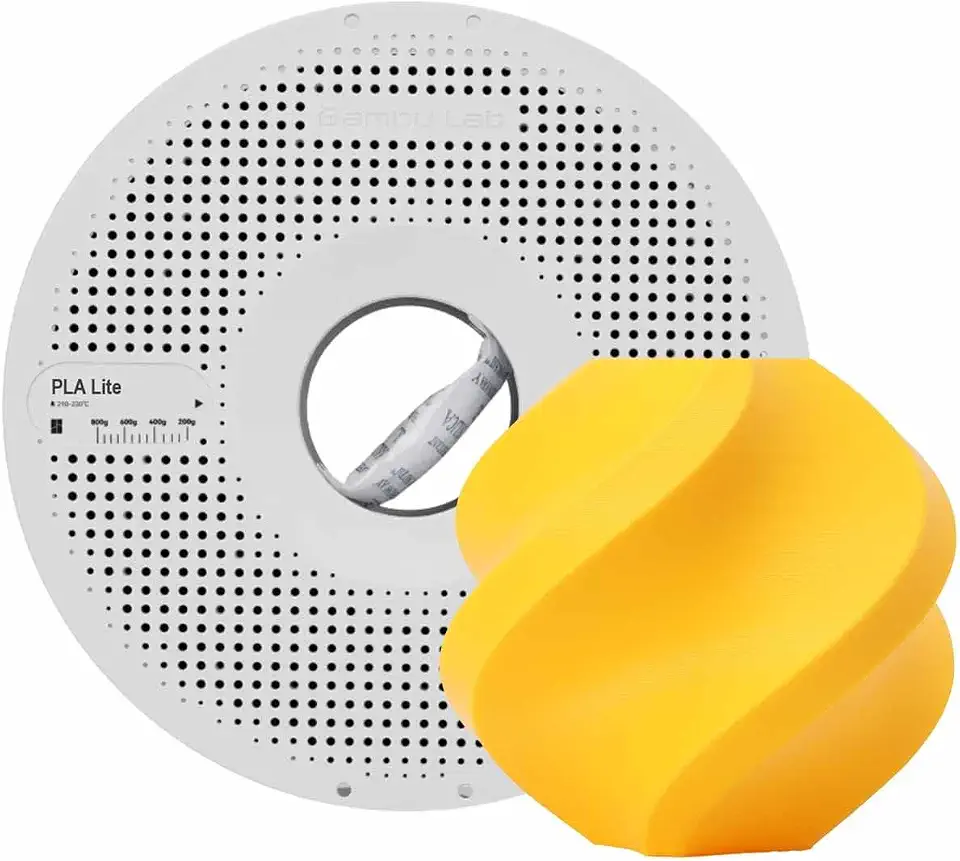Filamento Bambu Lab para Impressora 3D PLA LITE - Sunflower Yellow - Com carretel reutilizável - 1,75mm - 1kg