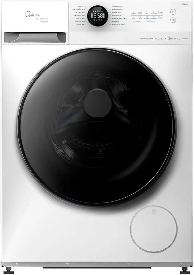 Lava e Seca Frontal 11Kg Heathguard Smart Automática 220 Volts, Branco, Midea