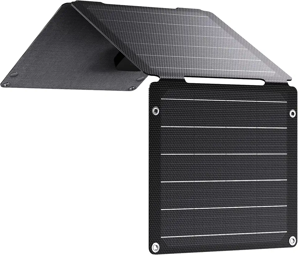 BigBlue Carregador De Painel Solar 21 W, Portátil Dobrável Para Celular Com Duas Portas Usb, À Prova D'Água Ip68, Painéis Solares Alta Eficiência Celulares, Tablets, Bancos Energia, Camping, Caminha
