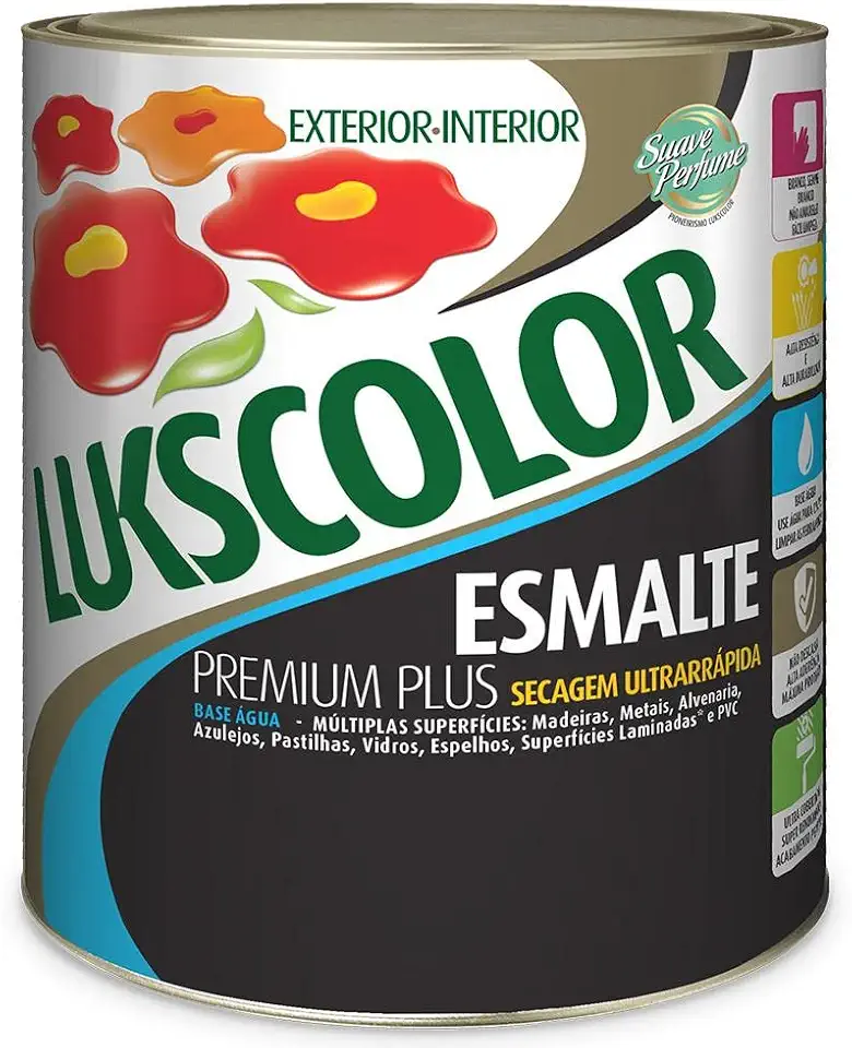 Tinta Esmalte Bri Lukscolor Base Água Branco 900ml