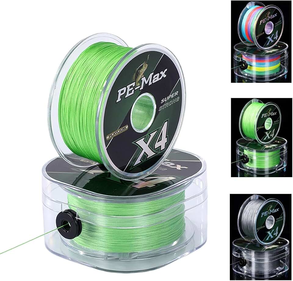 Linha De Pesca Multifilamento 300m/500m PE 4 Fios Linha Trançada X4 Verde Cinza 6lb 20lb 40lb 60lb 80lb