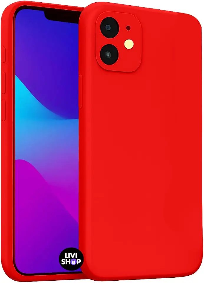 Capa Case Capinha Para iPhone 11 Silicone Com Bordas Elevadas Aveludada Forro Premium (VERMELHO)