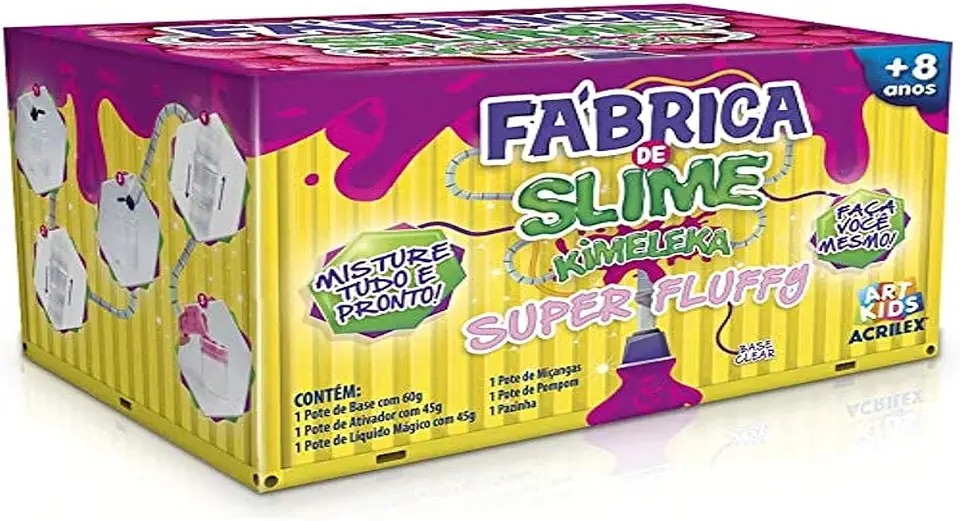 Kit Para Fazer Slime Da Acrilex Kimeleca Super Fluffy, Acrilex