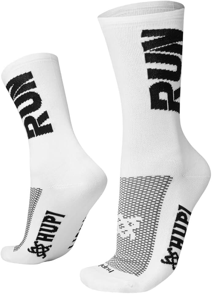 Meia Hupi Run para Corrida Preto/branco, Cor: Preto/branco