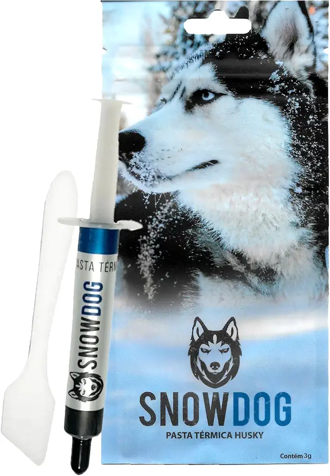 Pasta Térmica Snowdog Husky 3g 12,8w/m.k Alto Desempenho Prata Alta Condutividade para Processador CPU GPU PC Gamer Notebook Dissipador de Calor