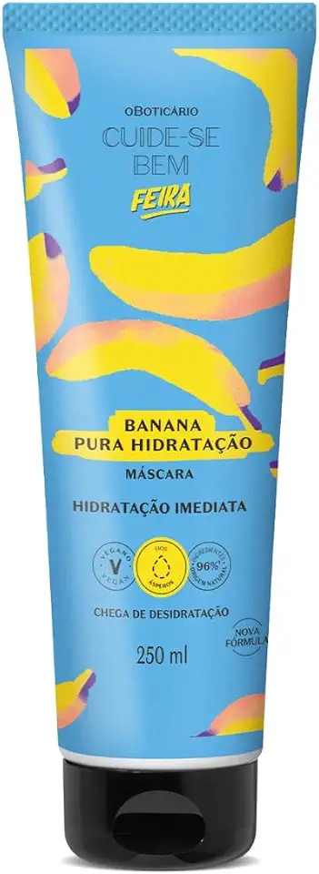 Máscara Capilar O Boticário Cuide-se Bem Feira Banana 250g - Hidratação Intensiva