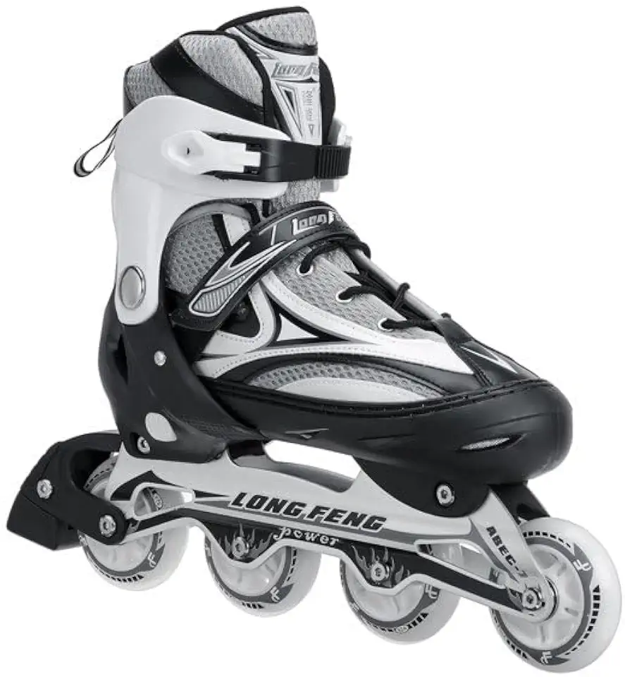 Patins In-line (em Linha) Semi Profissional Long Feng Ajustável Roller Abec 7