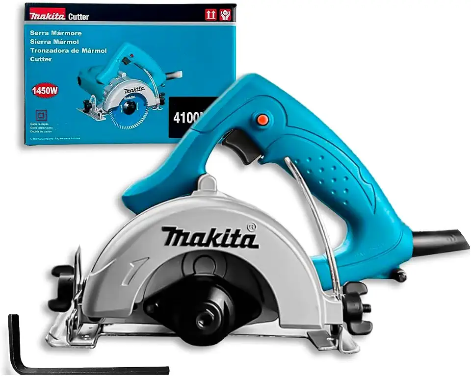 MAKITA Serra Mármore 4100NH2Z 1450W Alta Potência Durabilidade e Precisão p/Corte Rápido em Mármore Granito Concreto e Cerâmica - 110v