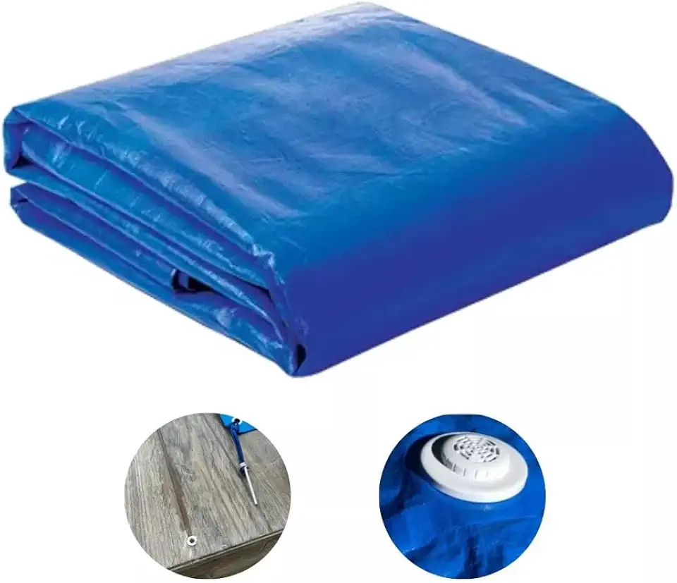 Capa de proteção para piscina 8x4 metros 300 micras - Suporta até 100kg