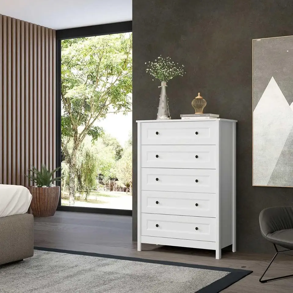 Cômoda Alta Ditália 5 Gavetas Dm-229 Branco
