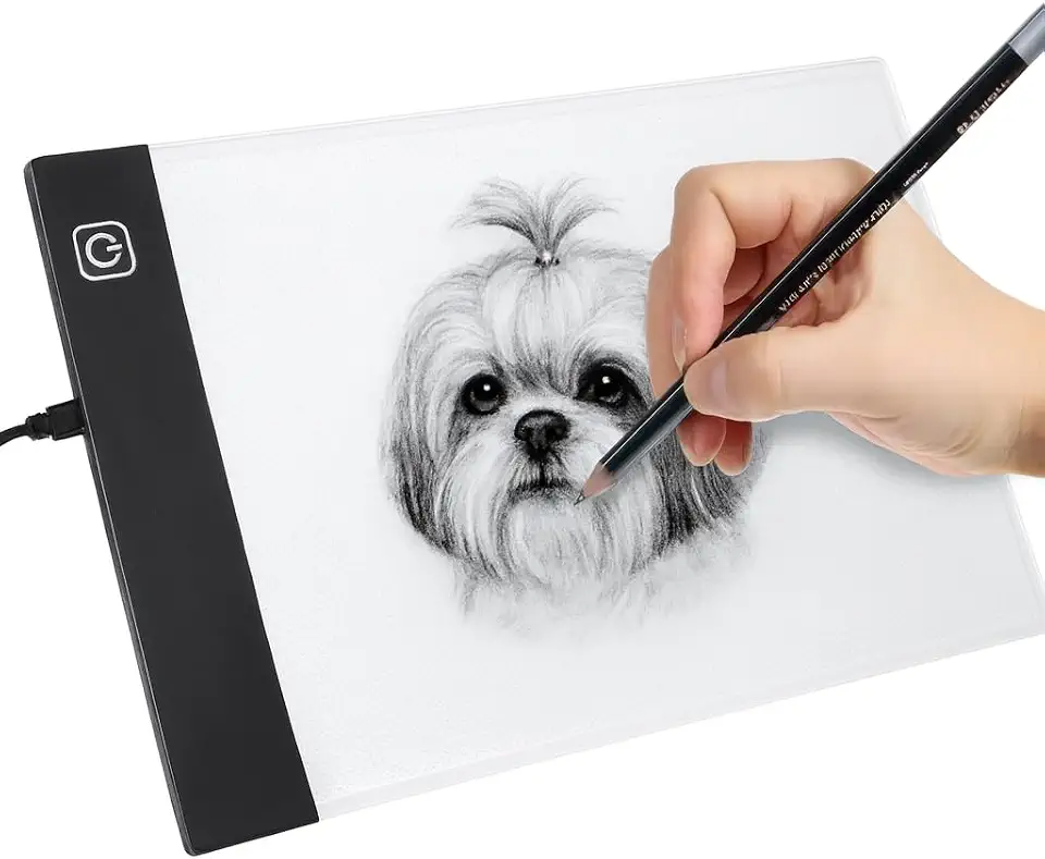 Prancheta de Desenho com Luz LED A4 USB – Mesa de Luz com 3 Níveis de Iluminação, Ideal para Desenho Técnico, Esboços, Desenhistas e Crianças Profissional Mesa Led A4 Desenho Transposição Premium