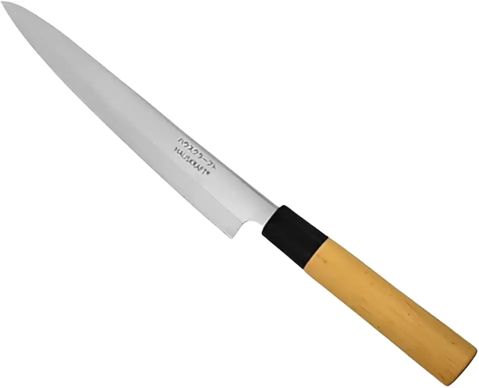 Faca Sushi Yanagui, 8 Polegadas, Lâmina em Aço Inox, para cortes delicados de peixe
