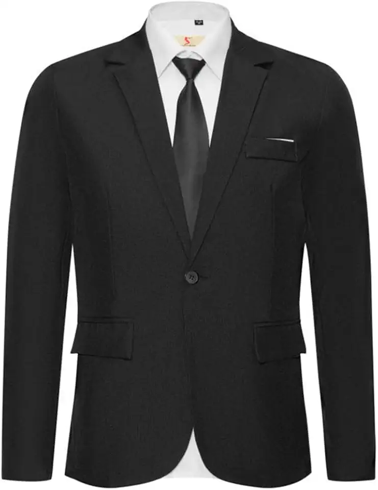 Blazer masculino plus size casual slim fit com peito único