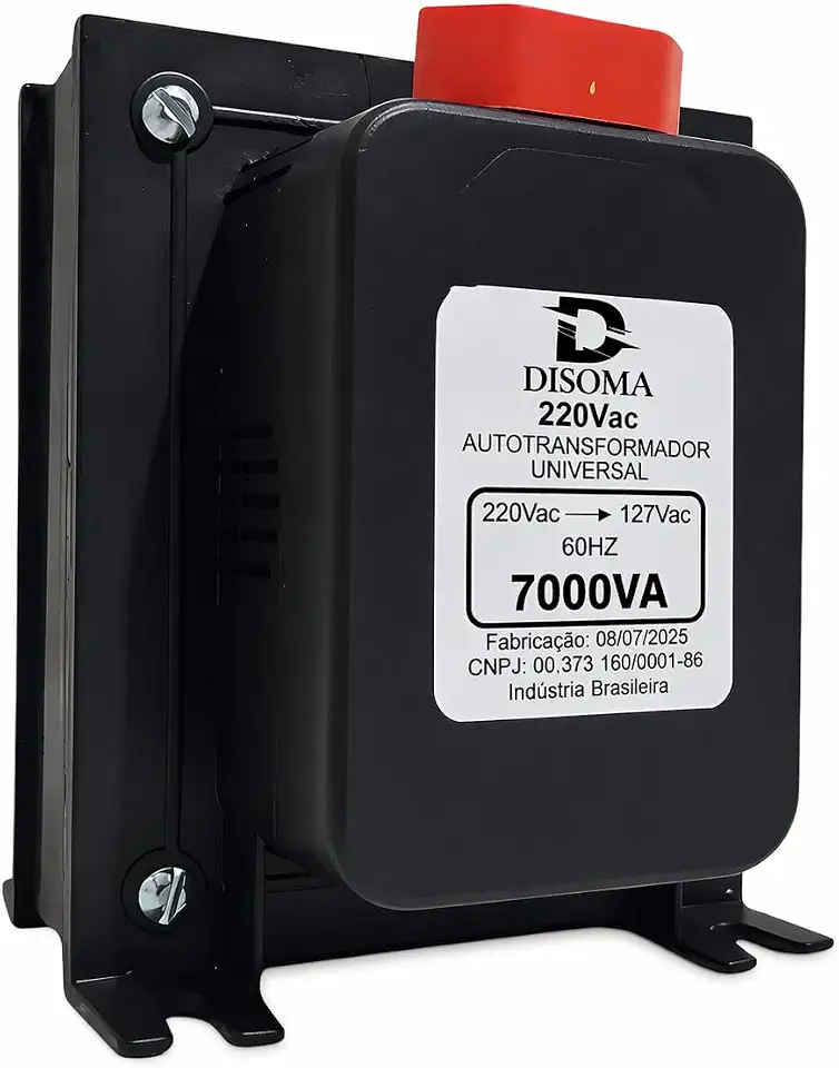 Transformador de voltagem 7000VA Disoma 110V para 220V e 220V para110V Potente para Ar Condicionado Até 18000btus, Freezer, AirFryer, Fogões Elétricos