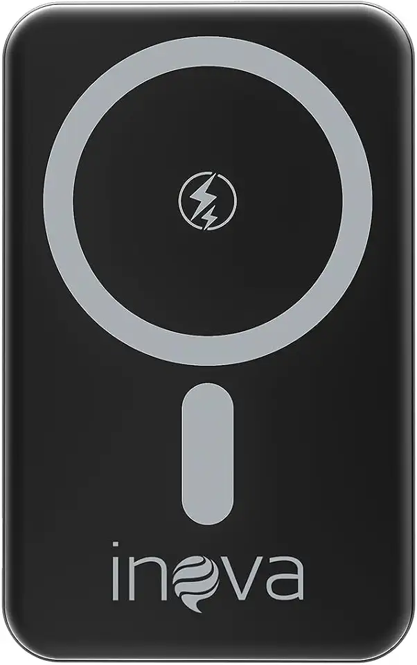 Power Bank 10000mAh com Caregamento por inducǎo, Carregador Sem Fio Portátil Magnético com Cabo Tipo-C 20W PD Carregamento Rápido, Compativel com Celulares ioS e Android (Preto, Amperes Horas, 10000)