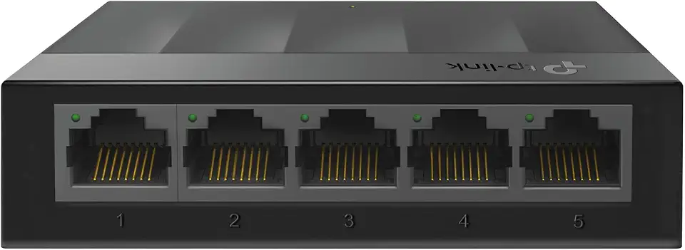 Switch TP-Link LS1005G, 5 portas Gigabit, não gerenciável, caixa de plástico, Plug and Play, Preto