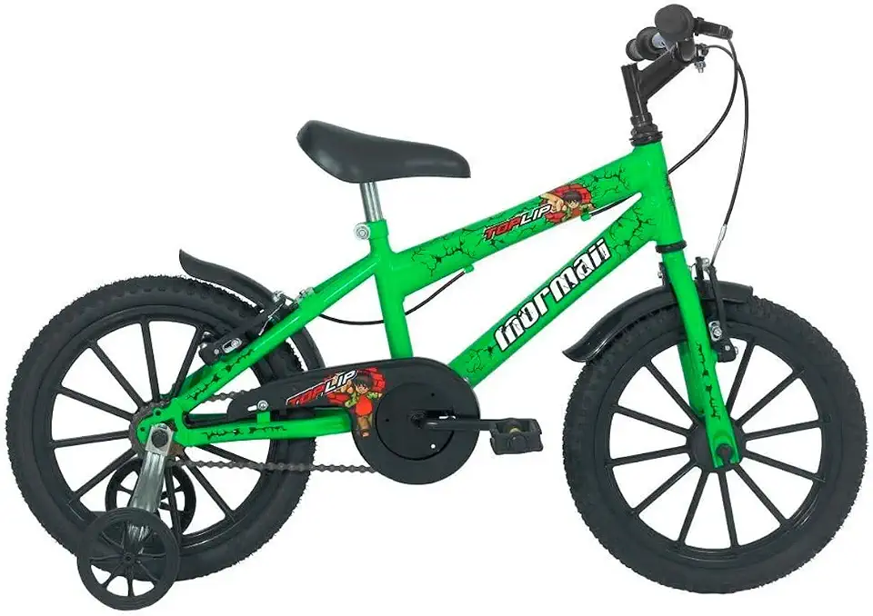 Bicicleta Aro 16 Mtb Aço Carbono Top Lip V Brake Verde - Mormaii