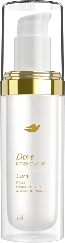 Dove Regenerative Tratamento Facial 3 em 1 Sérum Iluminador, Hidratante e FPS 30 50ml