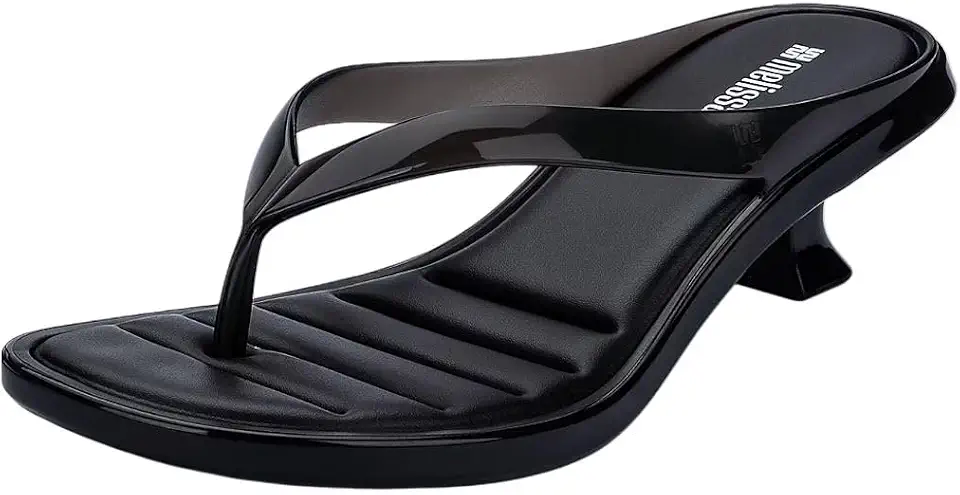 Tamanco Feminino Salto Taça Baixo Moda Melissa Thong Kitten