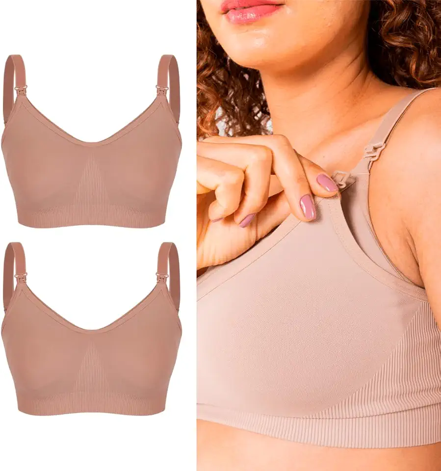 Kit 02 Sutiãs Trifil Amamentação Sem Costura Com Abertura e Alças Regulavéis