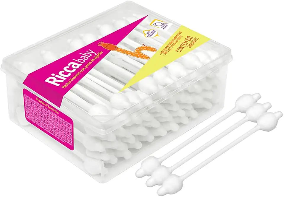 Ricca Hastes Flexíveis Baby Ricca 60un
