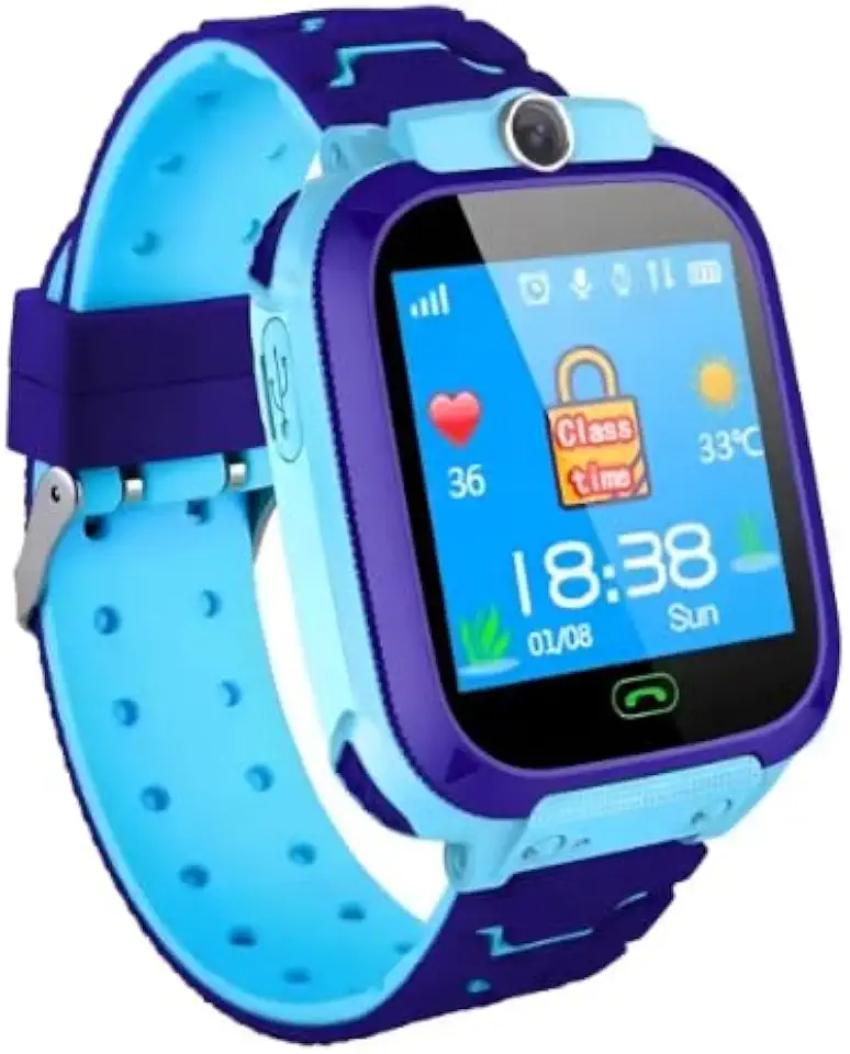 Howear Relógio Smartwatch Infantil Rastreador Chip Camera Gps Sos (Azul)