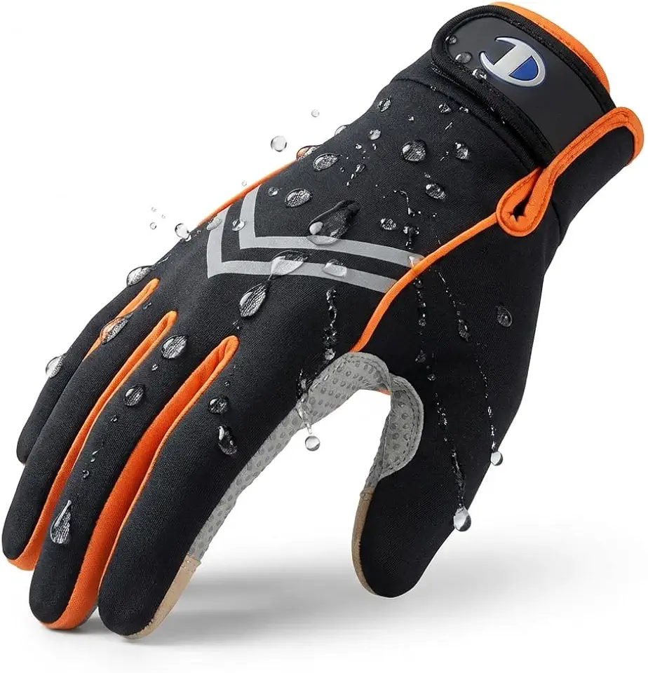 Luva Térmica Impermeável com Touch-Screen – Resistente à Água e ao Frio, Ideal para Moto, Ciclismo e Atividades ao Ar Livre Térmica com Forro Quente, Grip Antiderrapante, Zíper Ajustável