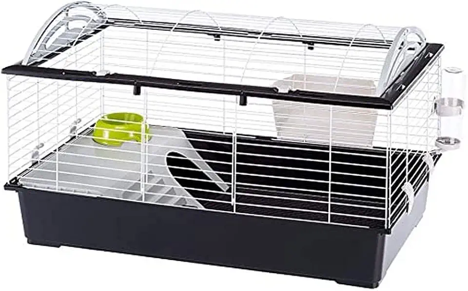 Ferplast Casita 100, Gaiola para Coelhos, com Acessórios Ferplast para Roedores e outros animais pequenos, Médio, Variado