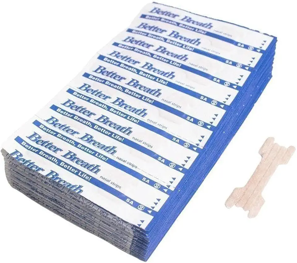 Better Breath 100 Dilatador Nasal Adesivo Anti Ronco com Embalagem Individual Adesividade Forte ((Tam Padrao) M =5,5cmx1,6cm)