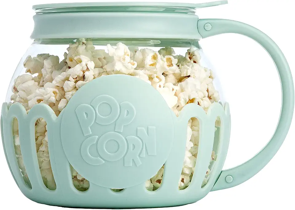 Pipoqueira para micro-ondas Ecolution Micro-Pop, 1,4 L, vidro/plástico, Aqua
