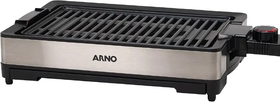 Churrasqueira Elétrica Arno, Inox e Preta, 220V