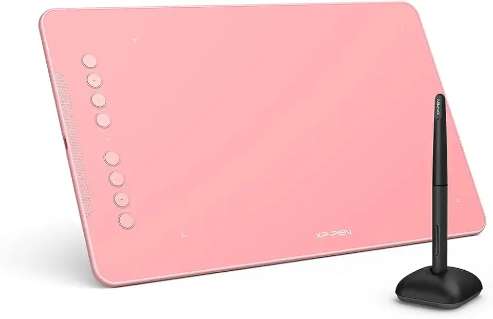 Mesa Digitalizadora XP-Pen Deco 01 V3 Rosa 8 Teclas de Atalho 16384 Níveis de Pressão