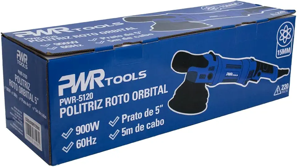 Politriz Roto Orbital 5" - 15mm - 900W - PWR Tools PWR -5120 110V
