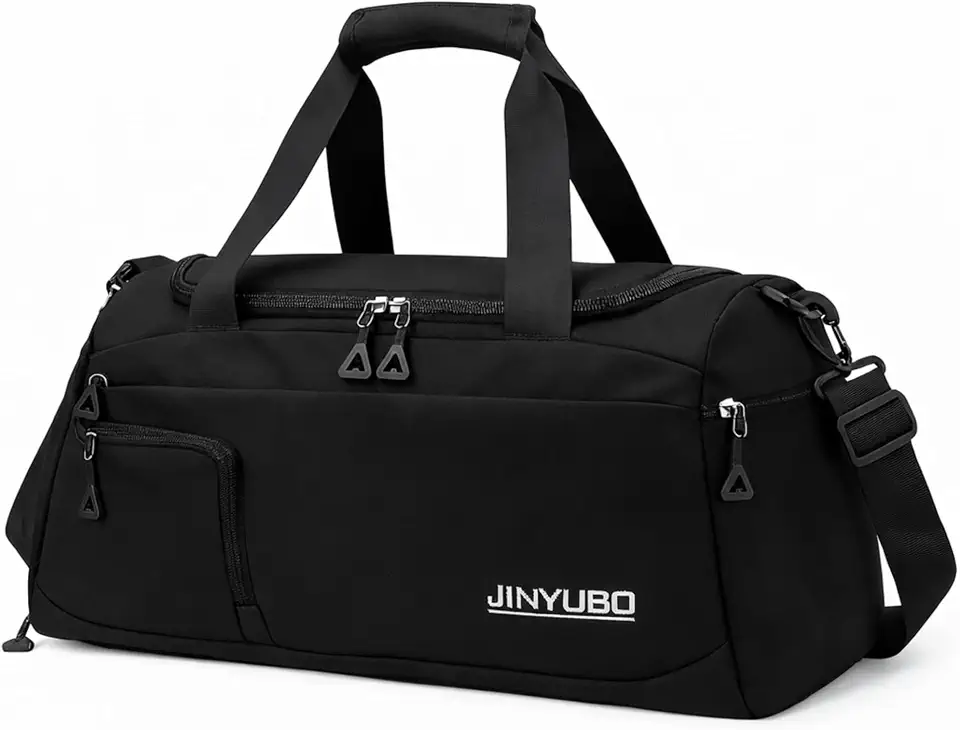 Bolsa Mala De Mão 10kg Viagem Academia Bordo Grande Avião Alça ajustável Área Seca Área Molhada (Preto)