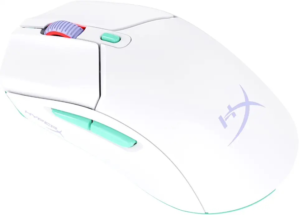 Mouse sem Fio HyperX Pulsefire Haste 2 Core Wireless – Bateria de Longa Duração, Leve, Sensor Óptico Personalizável e DPI até 12.000, Conectividade sem Fio Dupla, Branco (‎8R2E7AA)