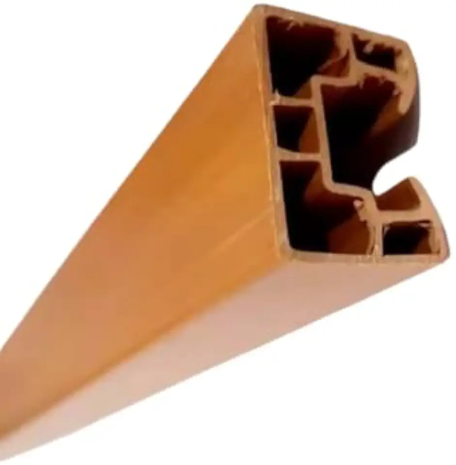 Guia/trilho Para Porta Sanfonada Bcf Pvc De 1,00 metro (Cerejeira)