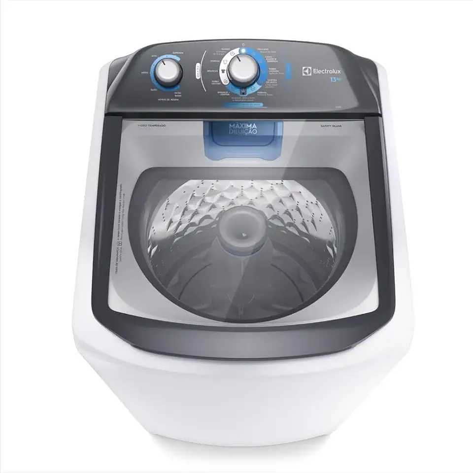 Electrolux Máquina de Lavar Electrolux 13kg Branca Efficient Duplo Dispenser, Cesto Inox e Máxima Diluição (LDA13) 127V